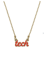 Canvas Texas Tech Enamel Necklace