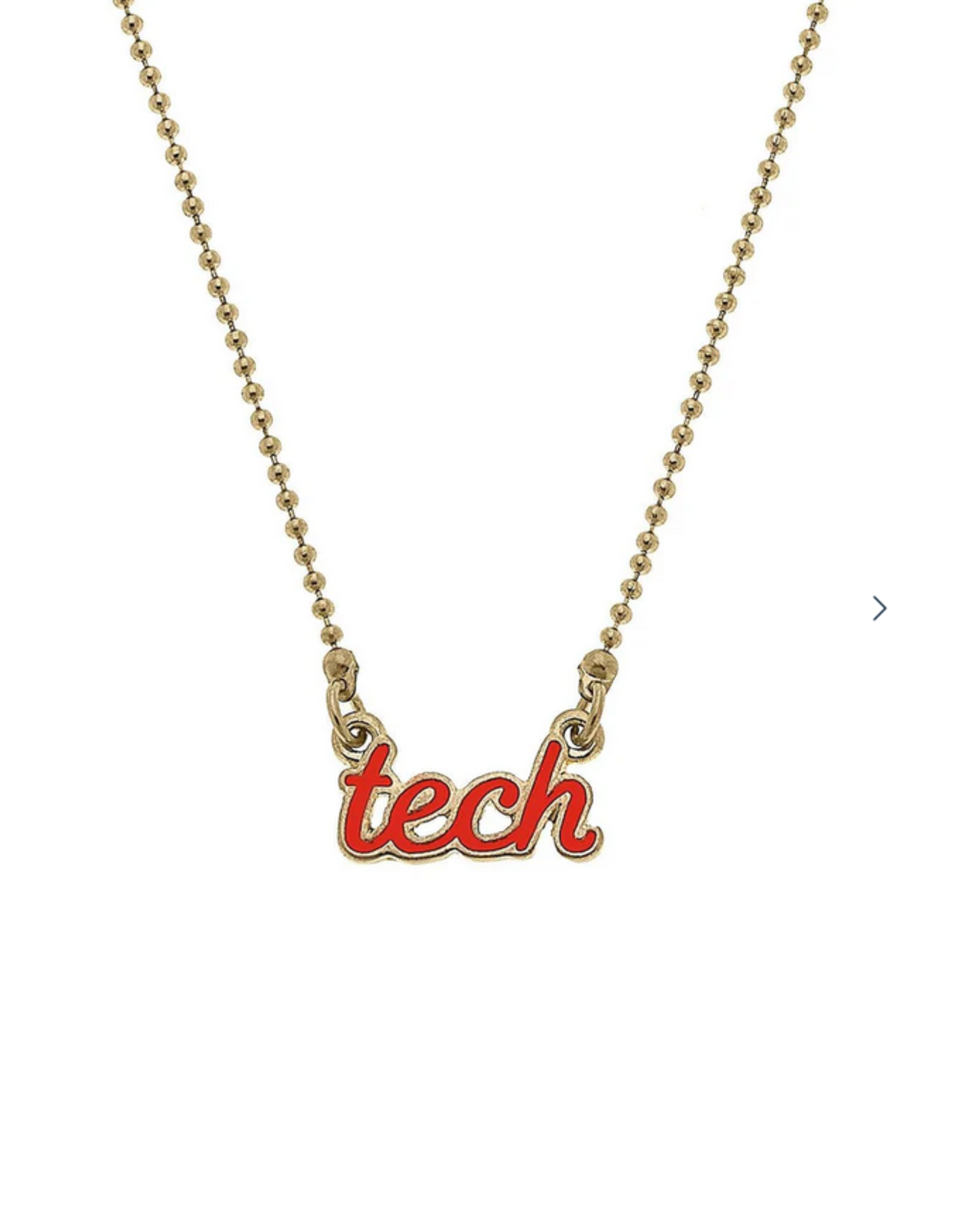 Canvas Texas Tech Enamel Necklace