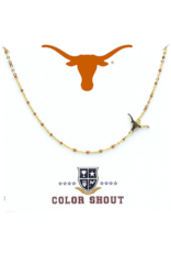 Color Shout University of Texas Side Necklace