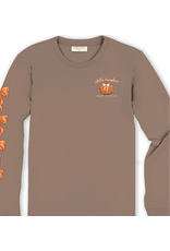 Simply Southern Pumpkin Long Sleeve Taupe Tee