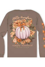 Simply Southern Pumpkin Long Sleeve Taupe Tee