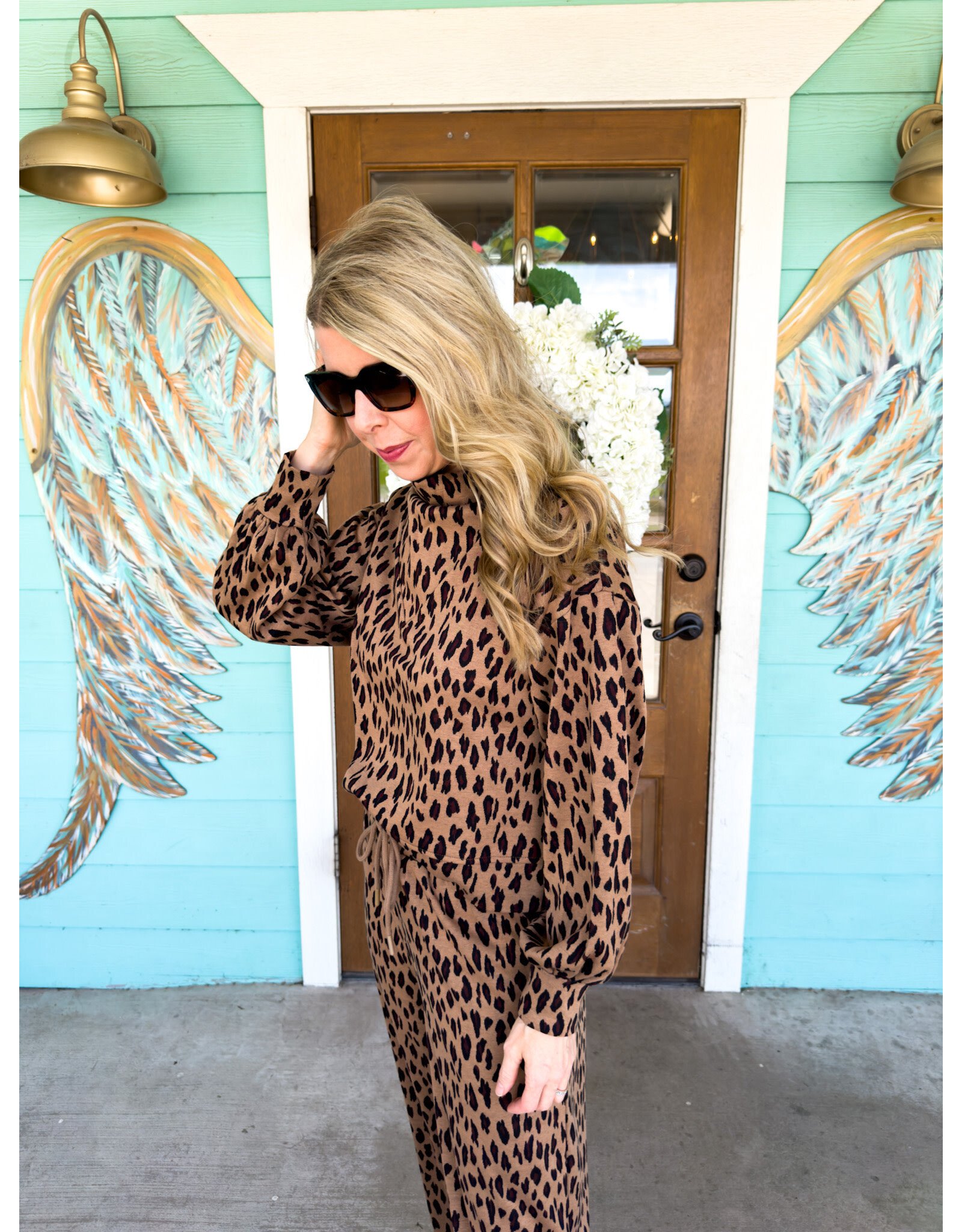 Camel Leopard Print Janie Top