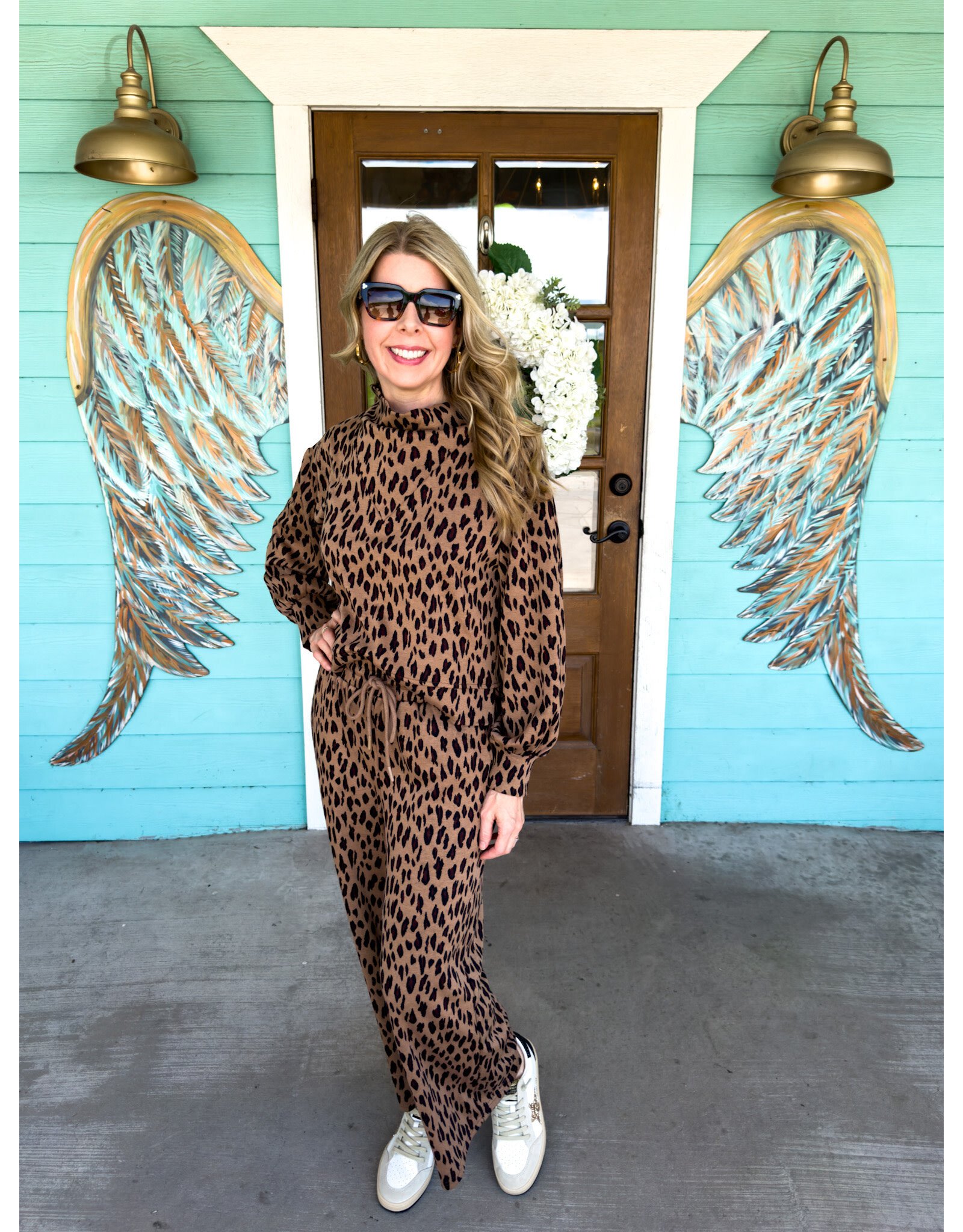 Camel Leopard Print Janie Top