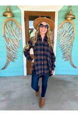 Plaid Tunic Embroidered Diane Top