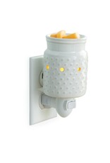 candle warmer White Hobnail Pluggable Fragrance Warmer