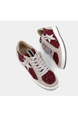 ShuShop Maroon/Dark Red Glitter Paz Sneaker