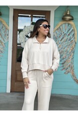 Simply Southern Soft Cream Quarter Zip Pullover