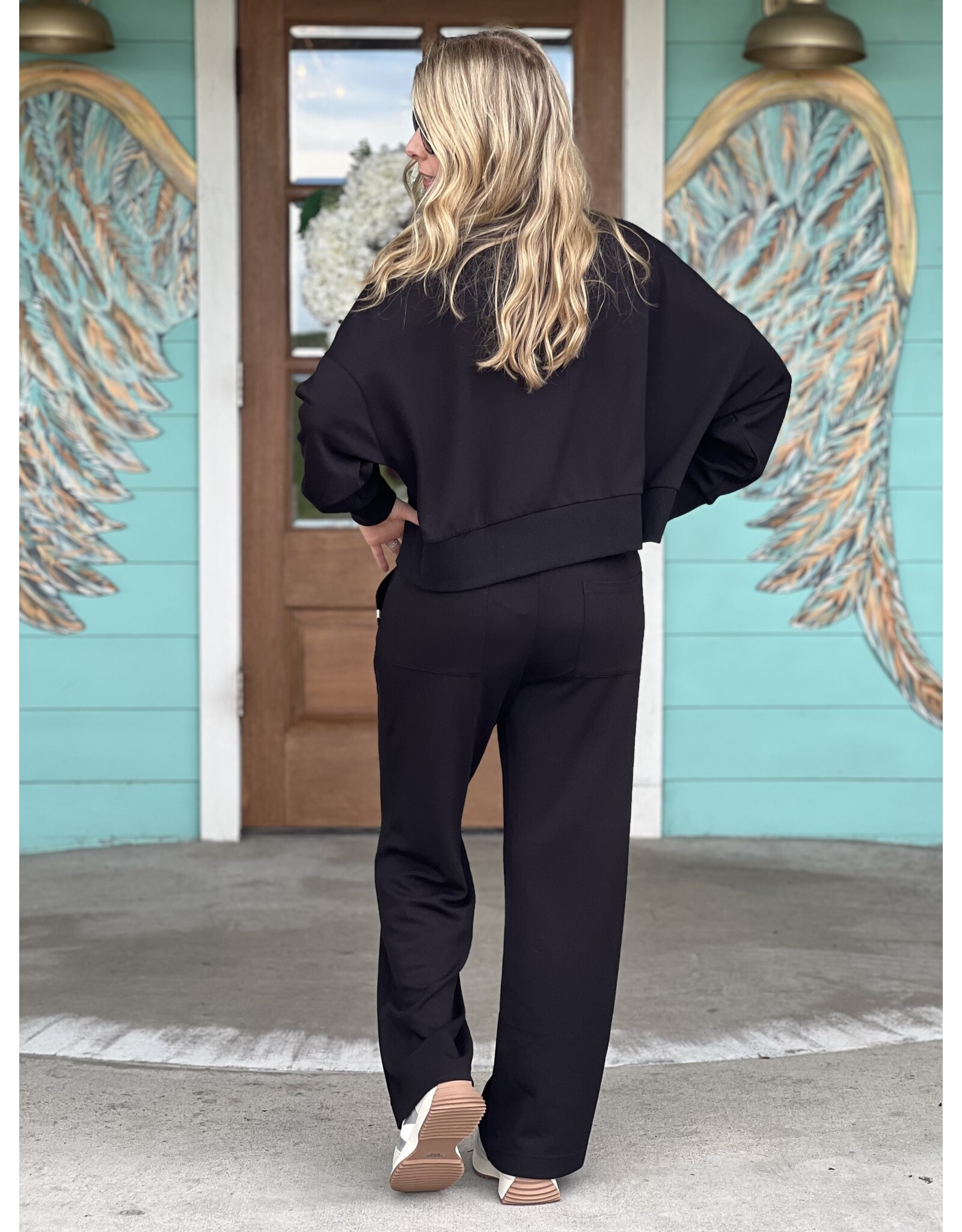 Simply Southern Jet Black Quarter Zip  Pullover