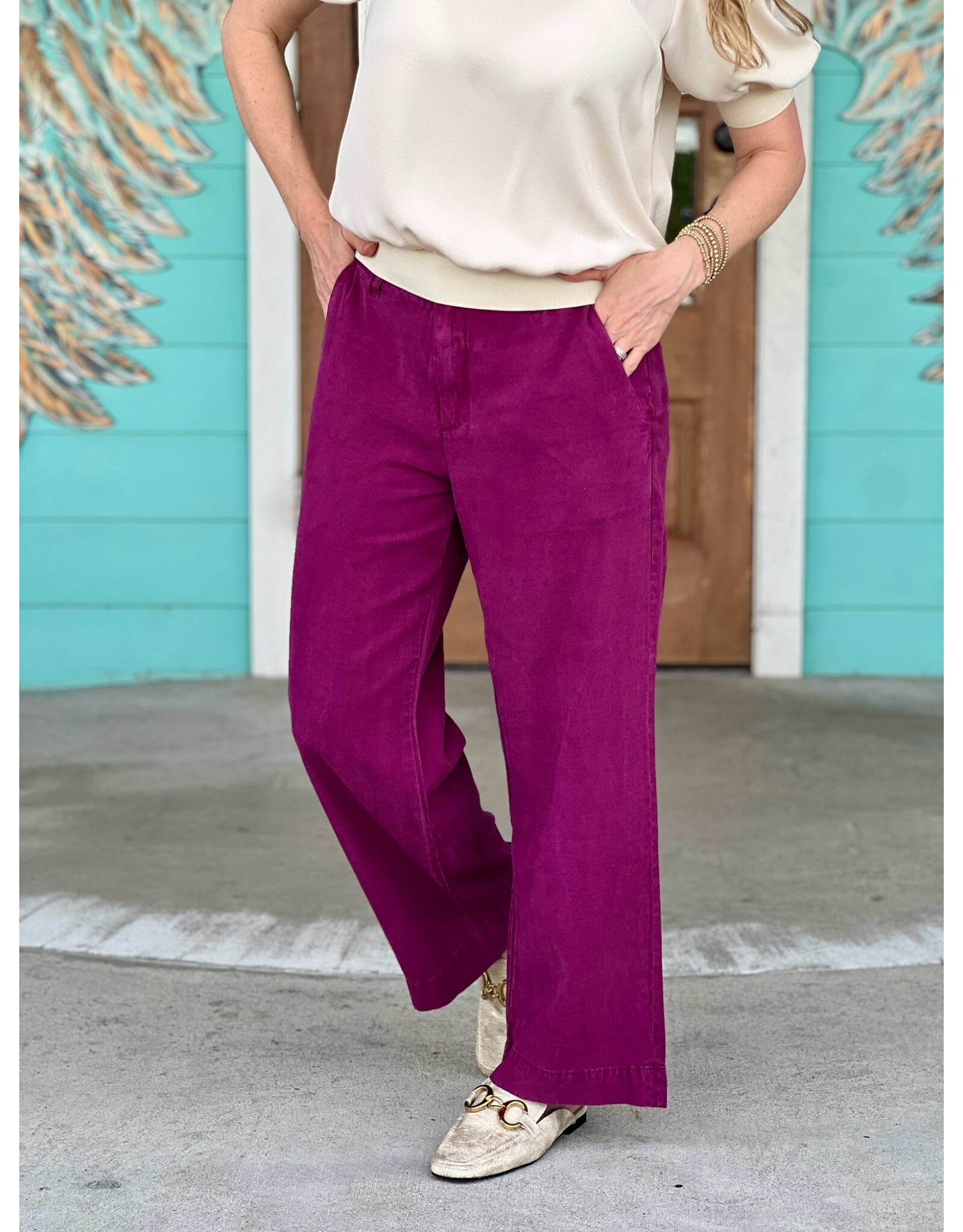 Kut Charlotte Crop Mulberry Pants