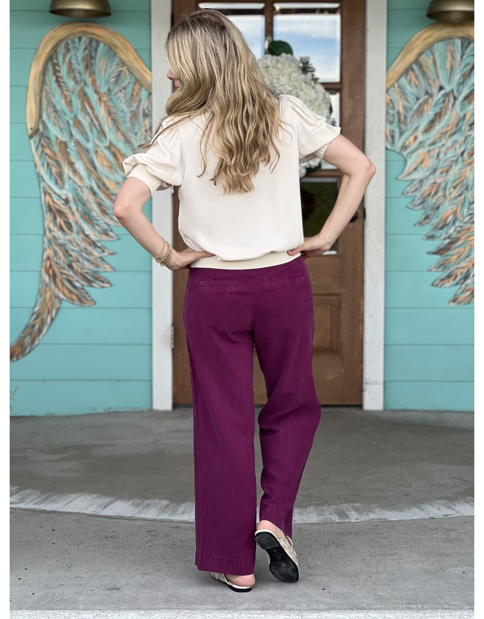 Kut Charlotte Crop Mulberry Pants