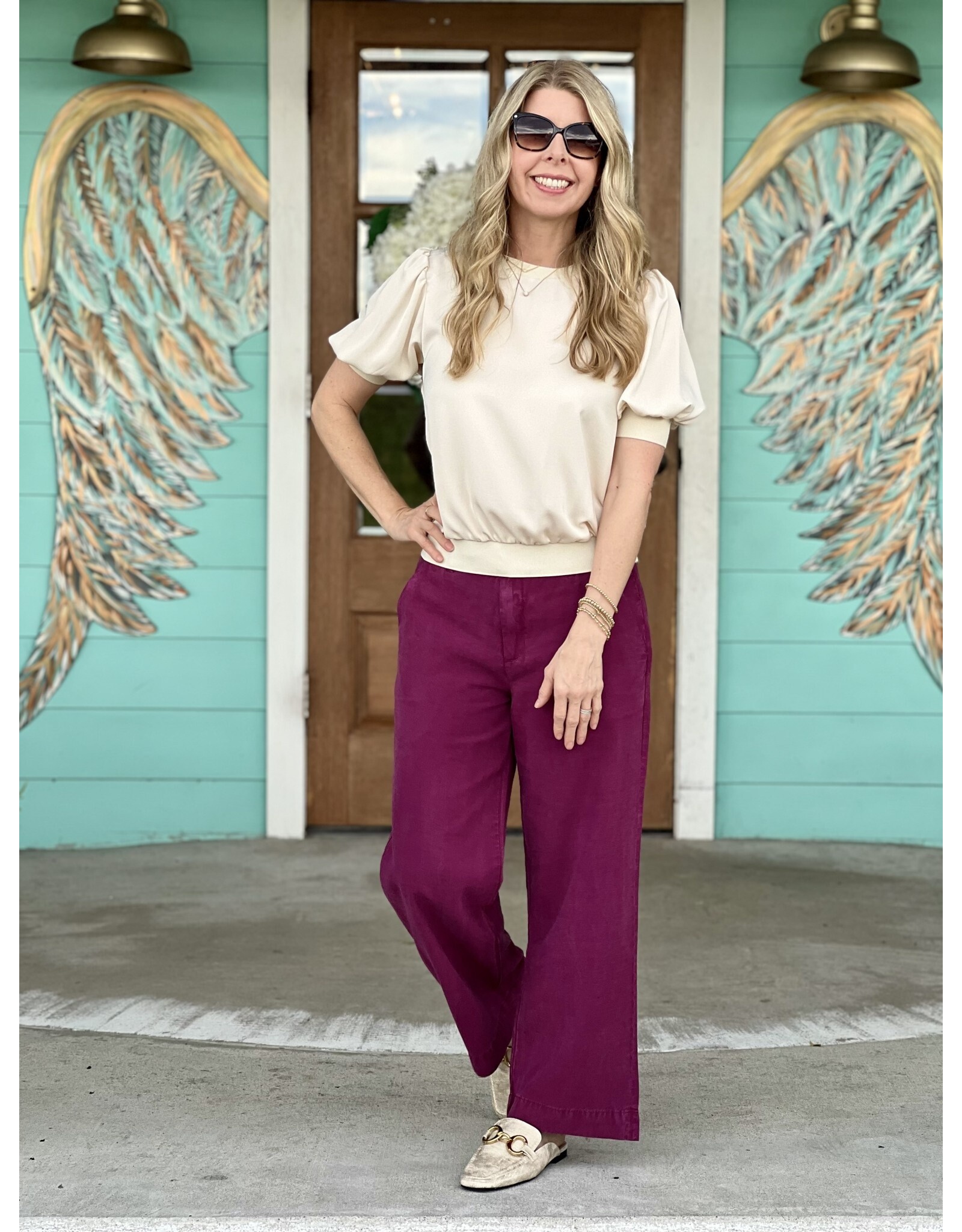 Kut Charlotte Crop Mulberry Pants