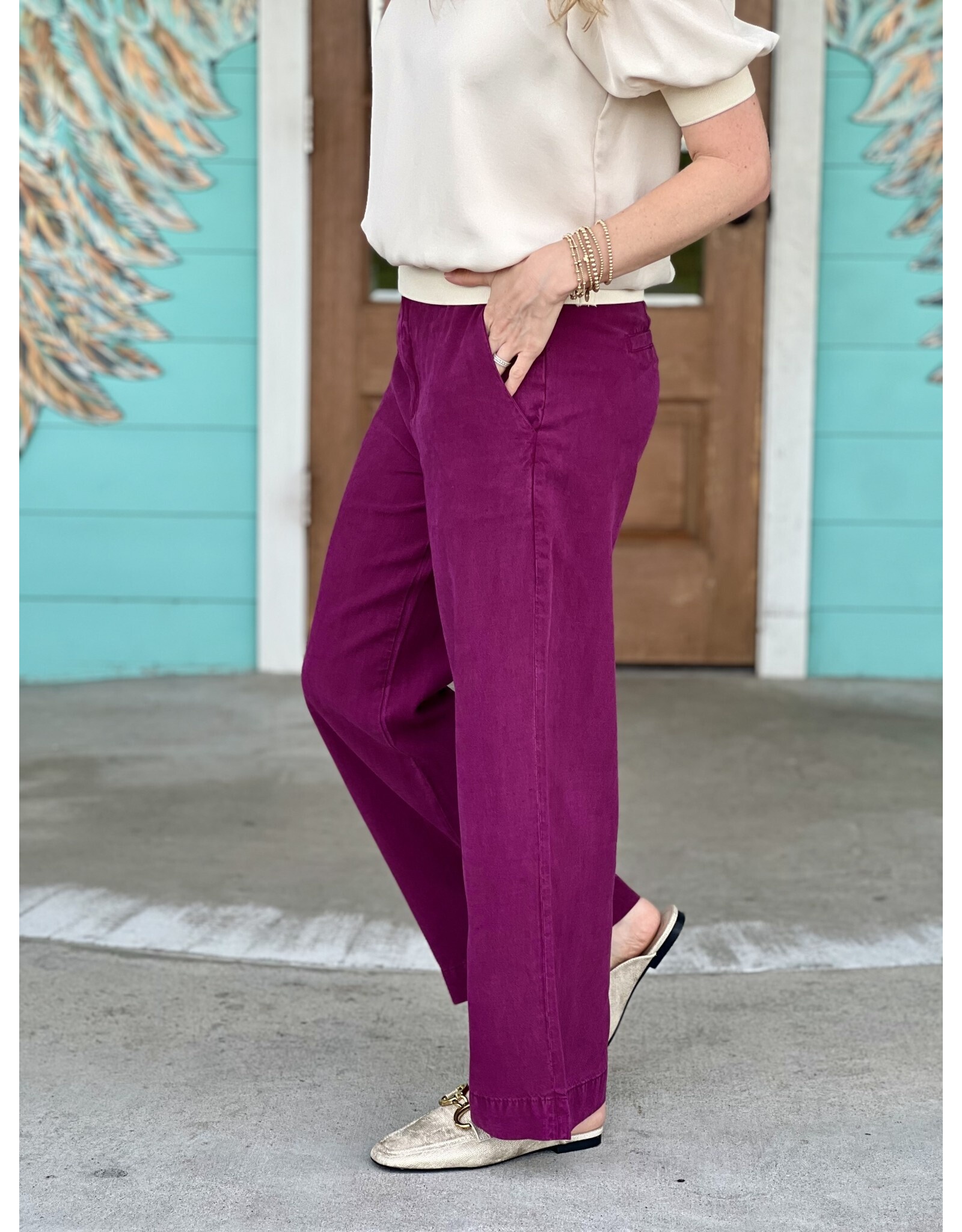 Kut Charlotte Crop Mulberry Pants