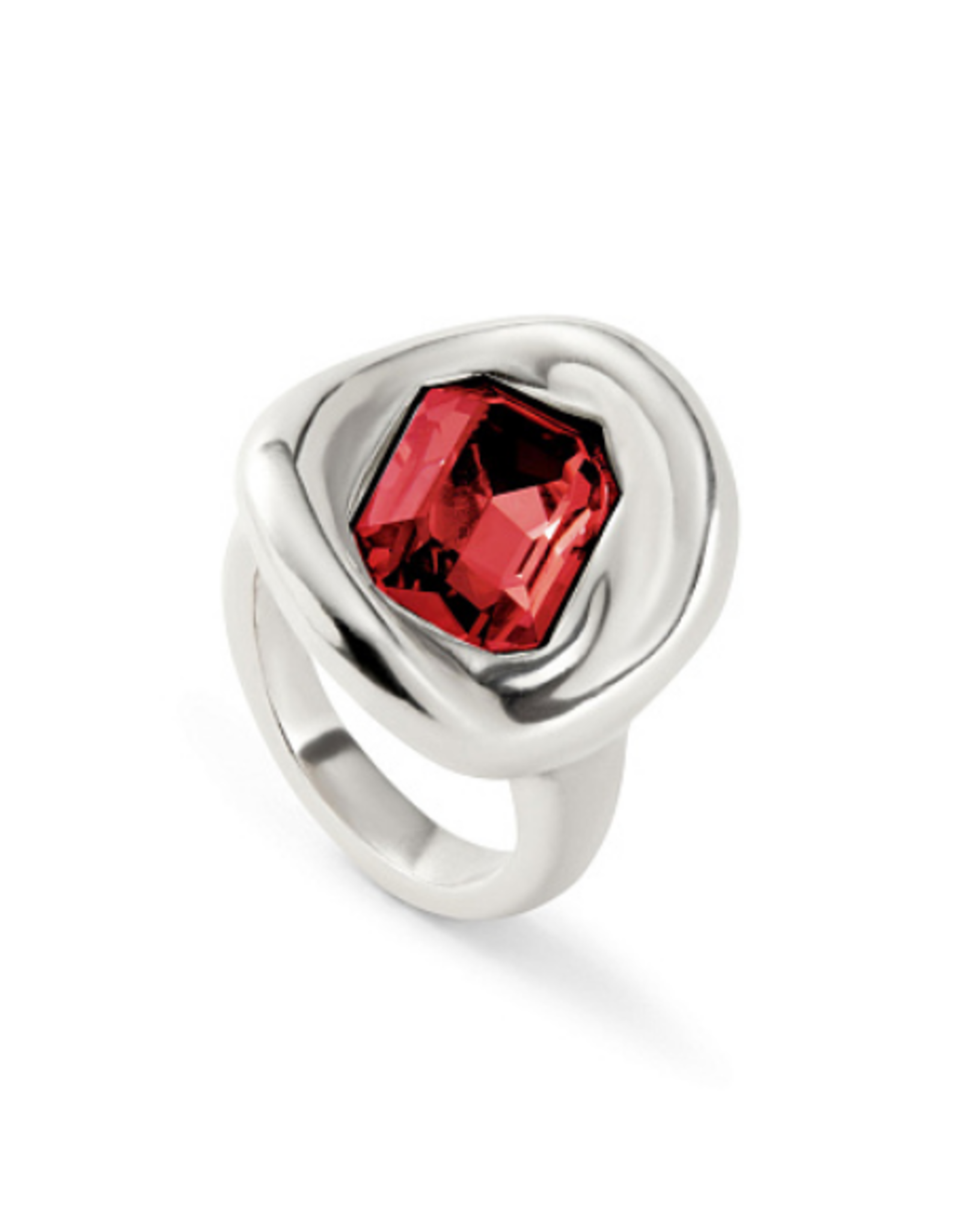 unode50 Uno de 50 Ser Valiente Exc Red Crystal Ring