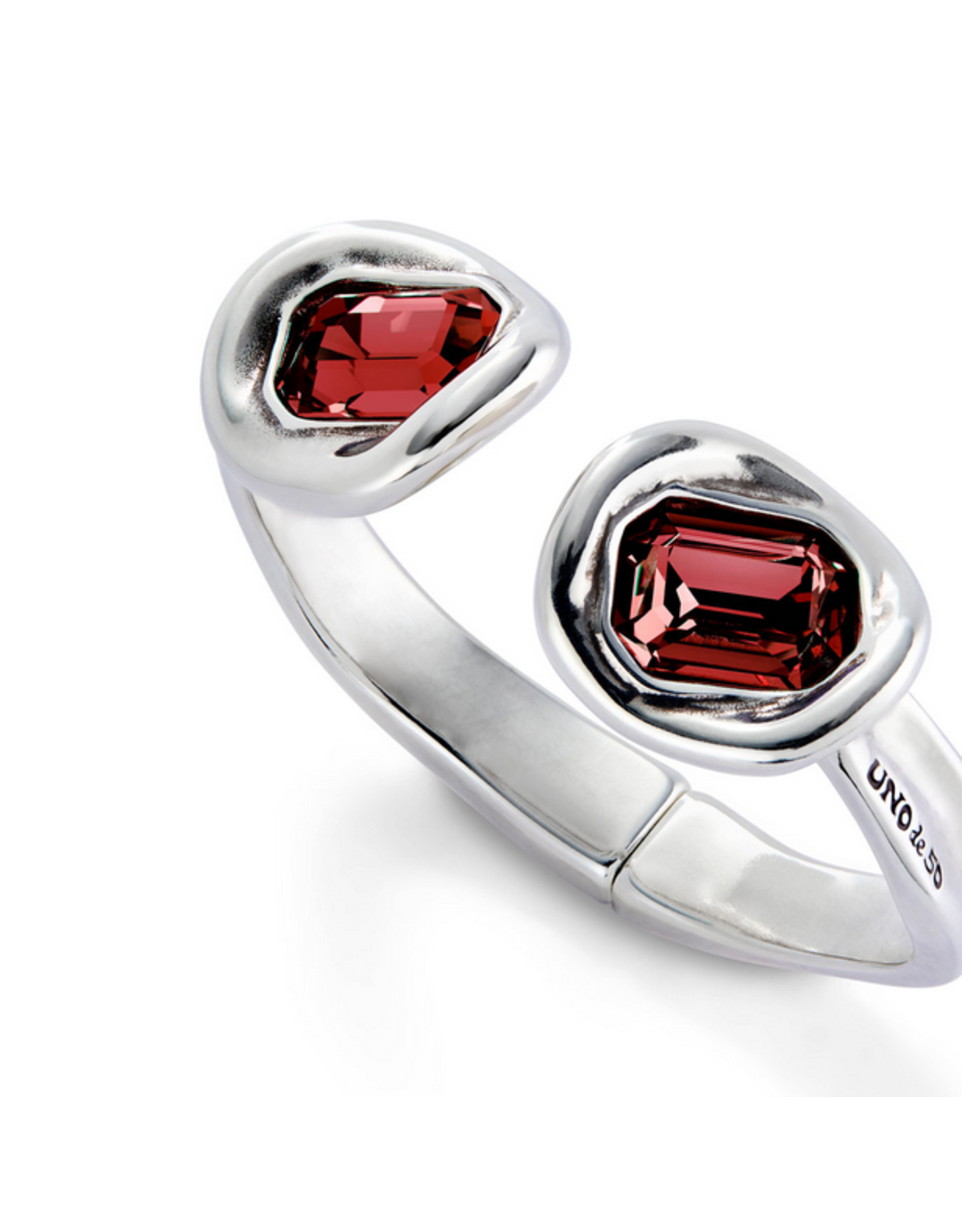 unode50 Uno De 50 Ser Valiente Red Crystal Cuff