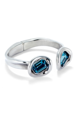 unode50 Uno De 50 Ser Valiente Blue Crystal Cuff