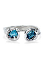 unode50 Uno De 50 Ser Valiente Blue Crystal Cuff