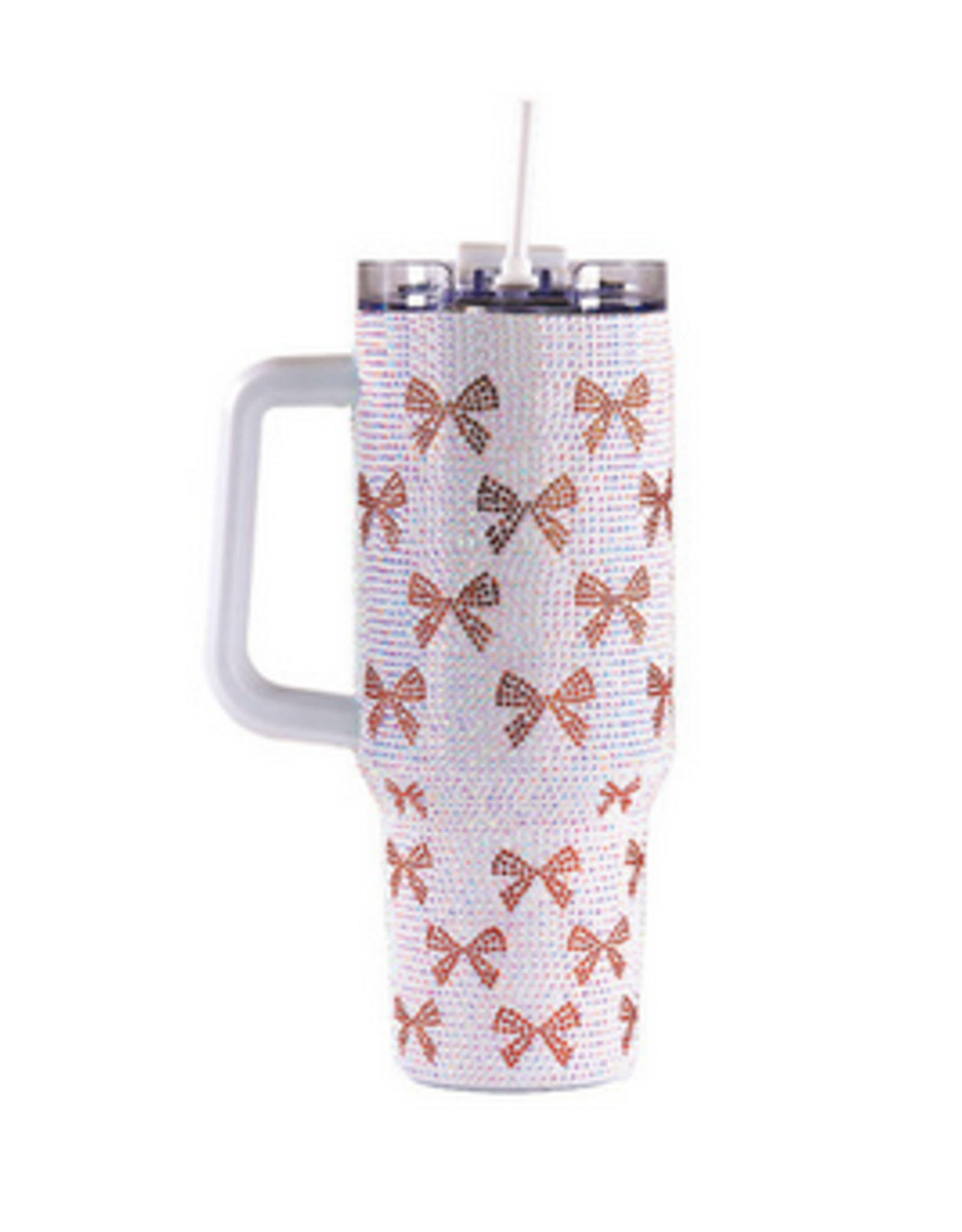 Simply Southern Rhinestone 40oz Tumbler - White Bow