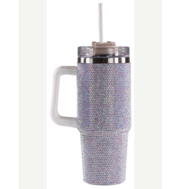 Simply Southern Rhinestone 40oz Tumbler - White