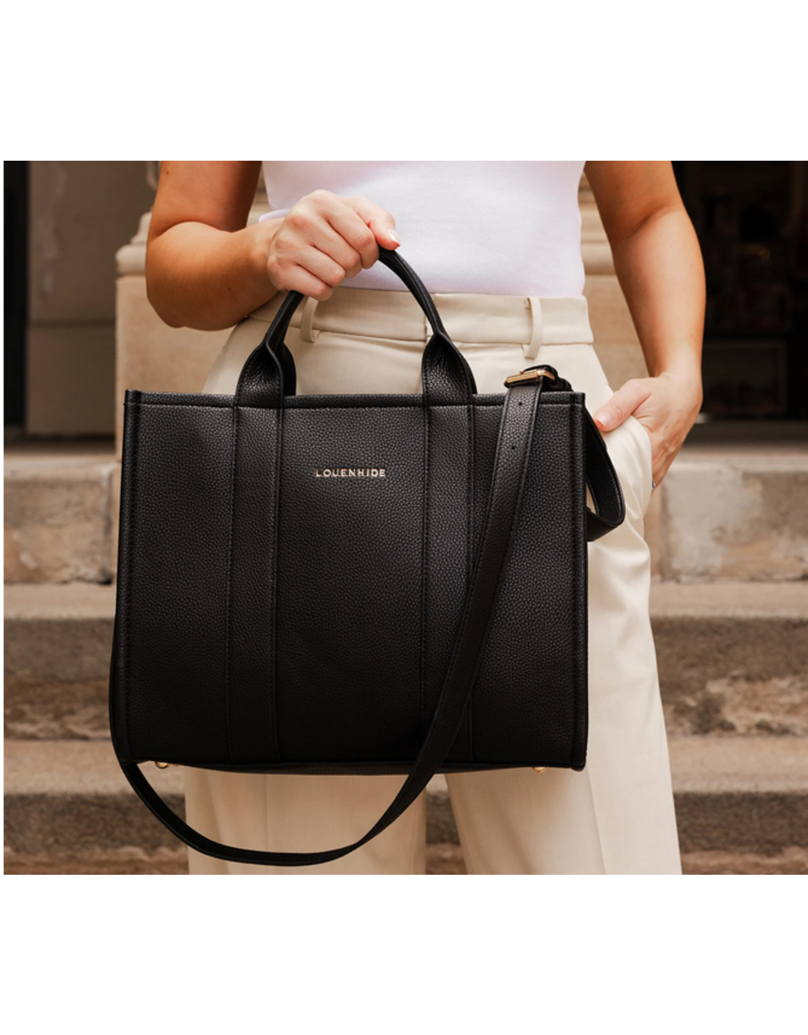 louenhide Louenhide Manhattan Black Tote Bag