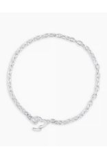 Gorjana Gorjana Mini Heart Bracelet -Silver