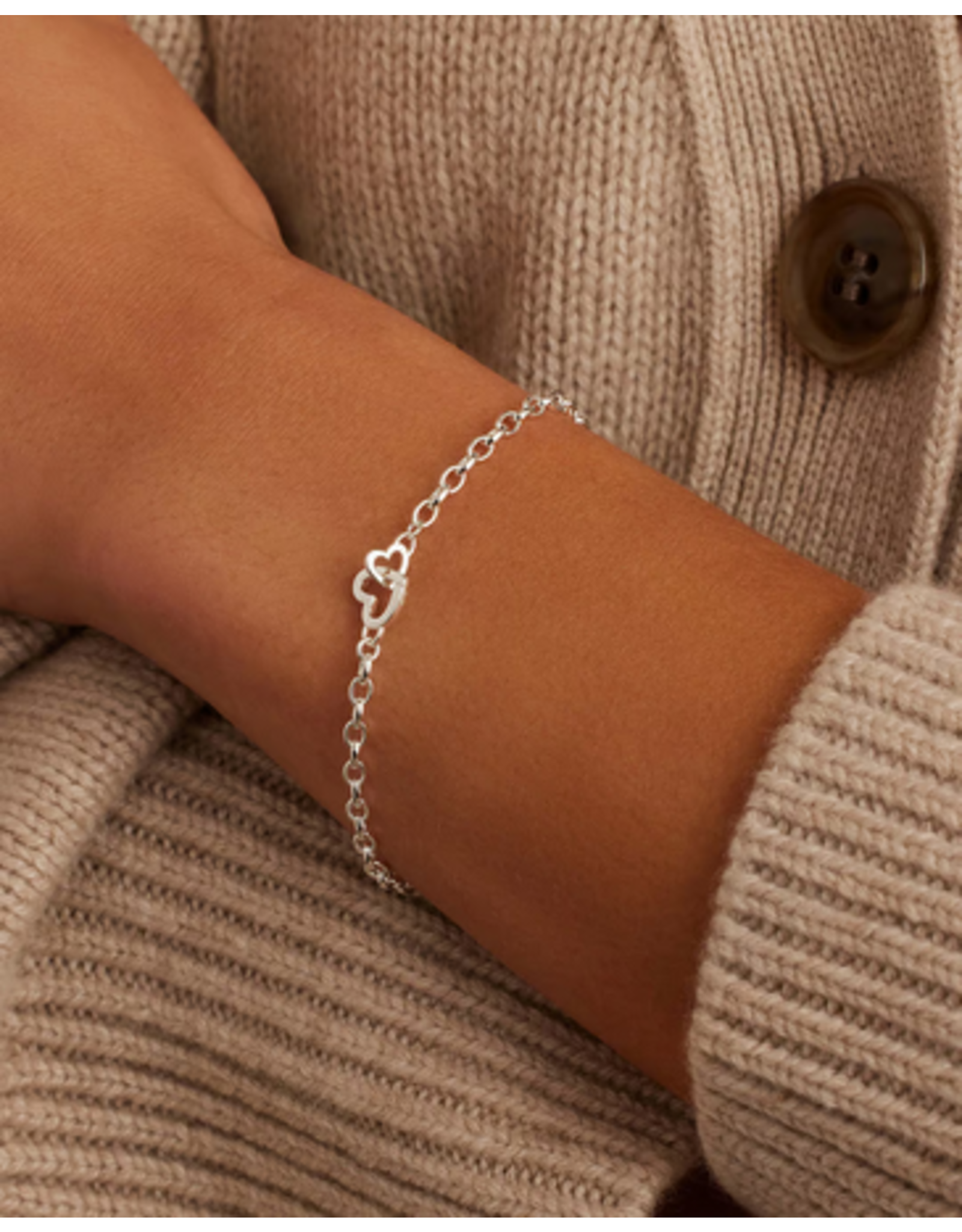 Gorjana Gorjana Mini Heart Bracelet -Silver