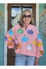 Queen of Sparkles Pink Multi Pumpkin Sweatshirt