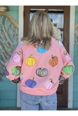 Queen of Sparkles Pink Multi Pumpkin Sweatshirt