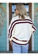 Queen of Sparkles Maroon & White A&M Reveille Sweater