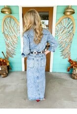 Denim Collar Maxi Dress