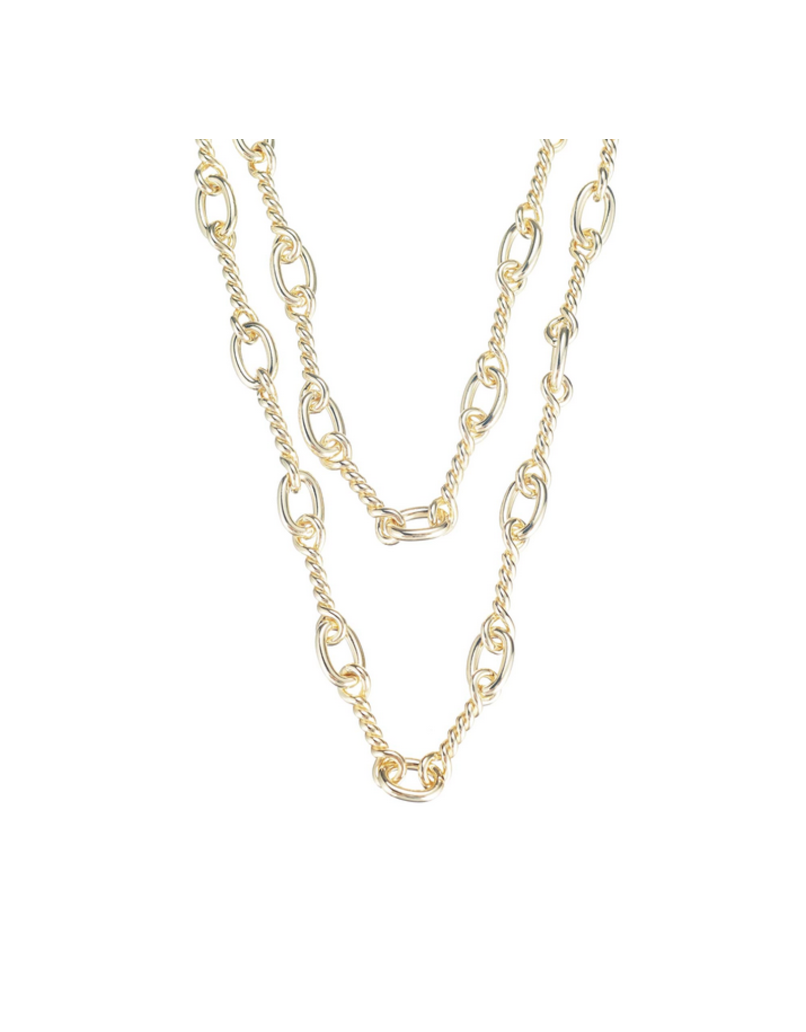 Natalie Wood She's Spicy Chain Link Necklace Rhinestone Angel