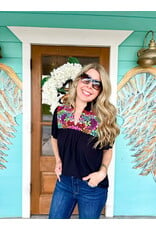 Multi Embroidered Roxie Top