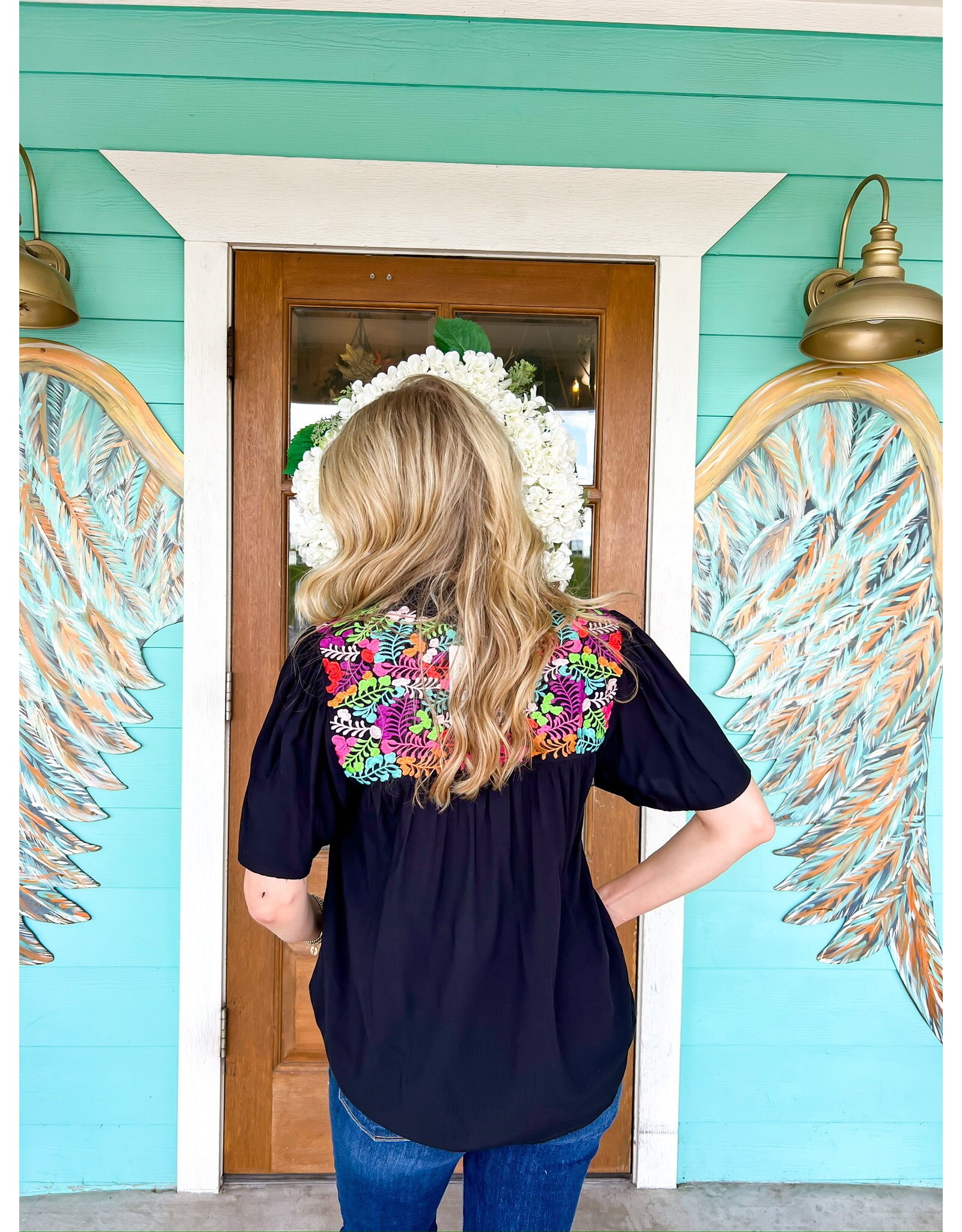 Multi Embroidered Roxie Top