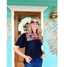 Multi Embroidered Roxie Top