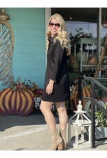 Jenni 2 Button Dress in Black