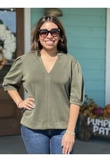 Olive V-Neck Alyssa Top