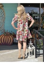 Pink Floral Combo Dress