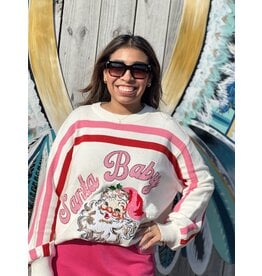 Queen of Sparkles Pink Santa Baby Sweater