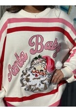 Queen of Sparkles Pink Santa Baby Sweater