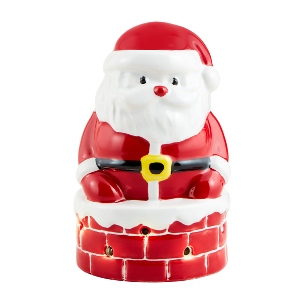 Light Up Santa Chimney Sitter Rhinestone Angel