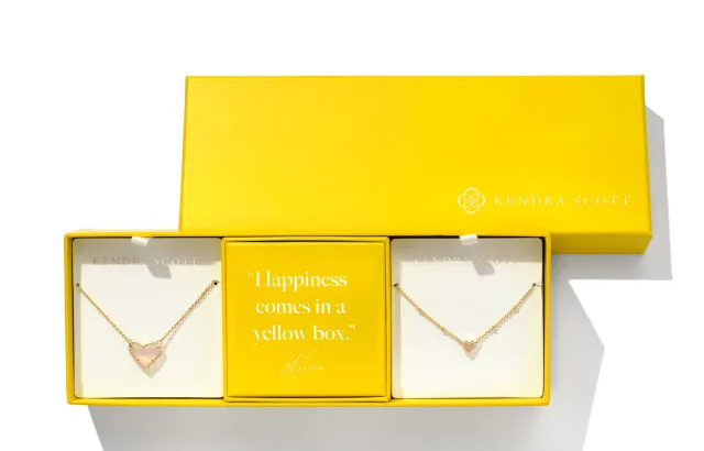 Kendra Scott Ari Gift Set of 2 Gold Rose Quartz Rhinestone Angel