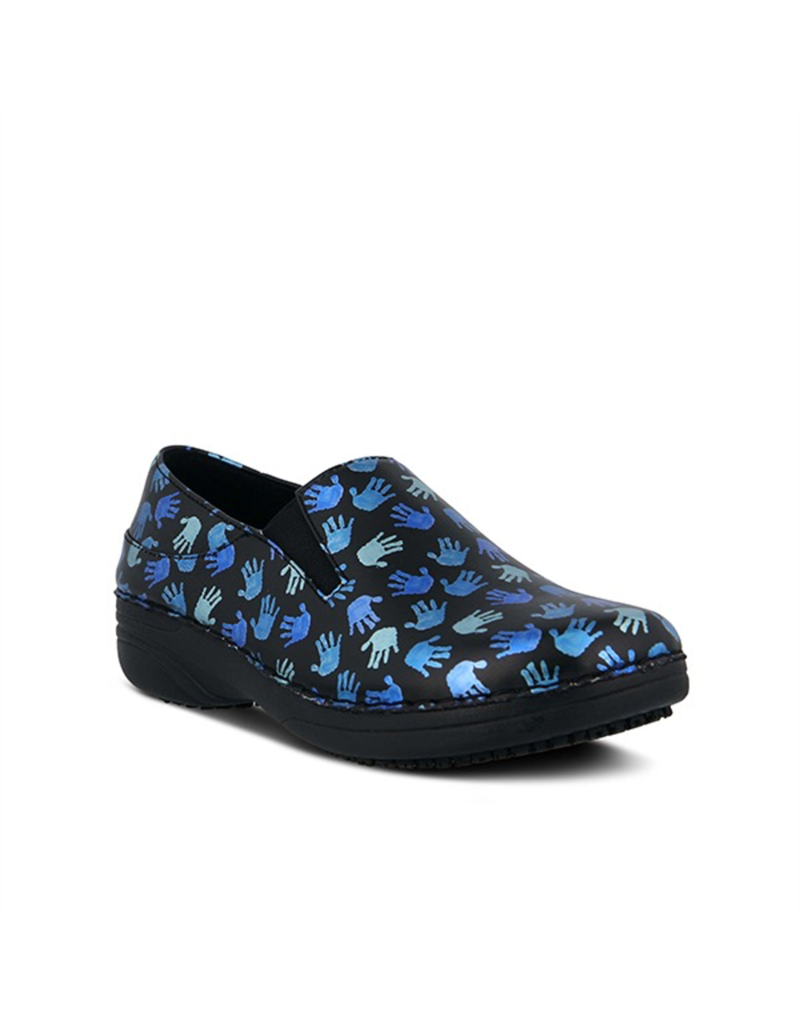 Spring Footwear Ferrara Blue Multi Hand Print