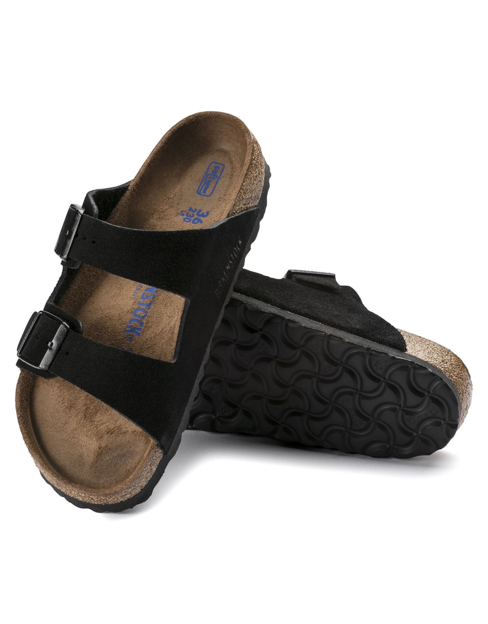 Birkenstock Black Suede Arizona Sandal Soft Footbed