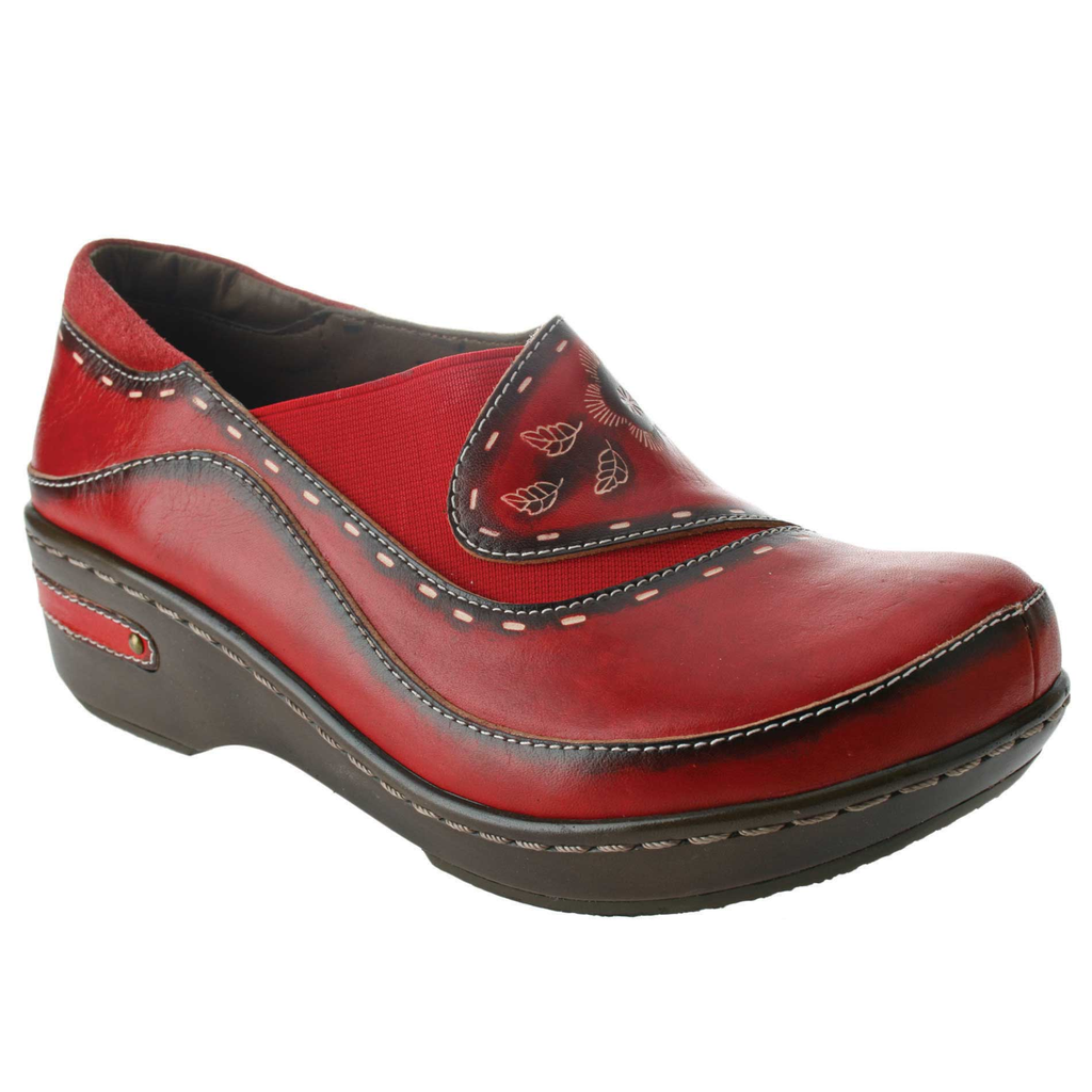 Spring Footwear Red Leather Clog - Passport To Peru