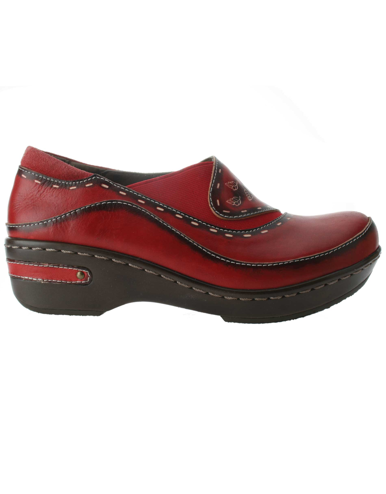 Spring Footwear Red Leather Clog - Passport To Peru