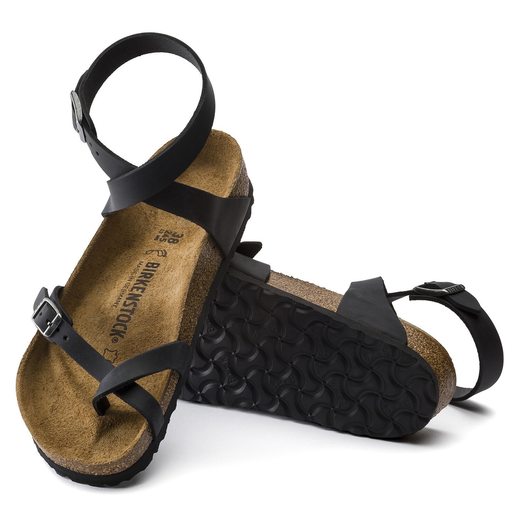 Birkenstock Sandals Yara Black regular Birko-Flor Nubuck Black regular  Birko-Flor Nubuck | The Little Green Bag