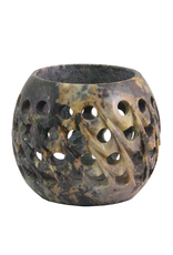 Wildberry Soapstone Candle Holder