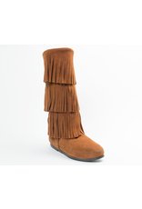 Minnetonka Calf Hi 3-Layer Fringe Boot