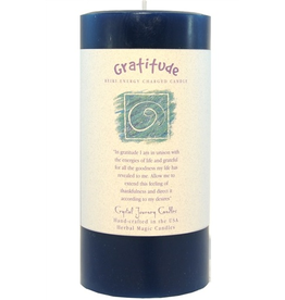 Crystal Journey Pillar 3x6 Candle-Gratitude