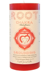 Crystal Journey Chakra Pillar 3x6 Candle-Root