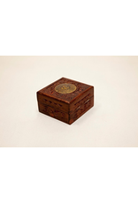 India Arts Wood Box with Brass OM